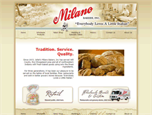 Tablet Screenshot of milanobakery.com